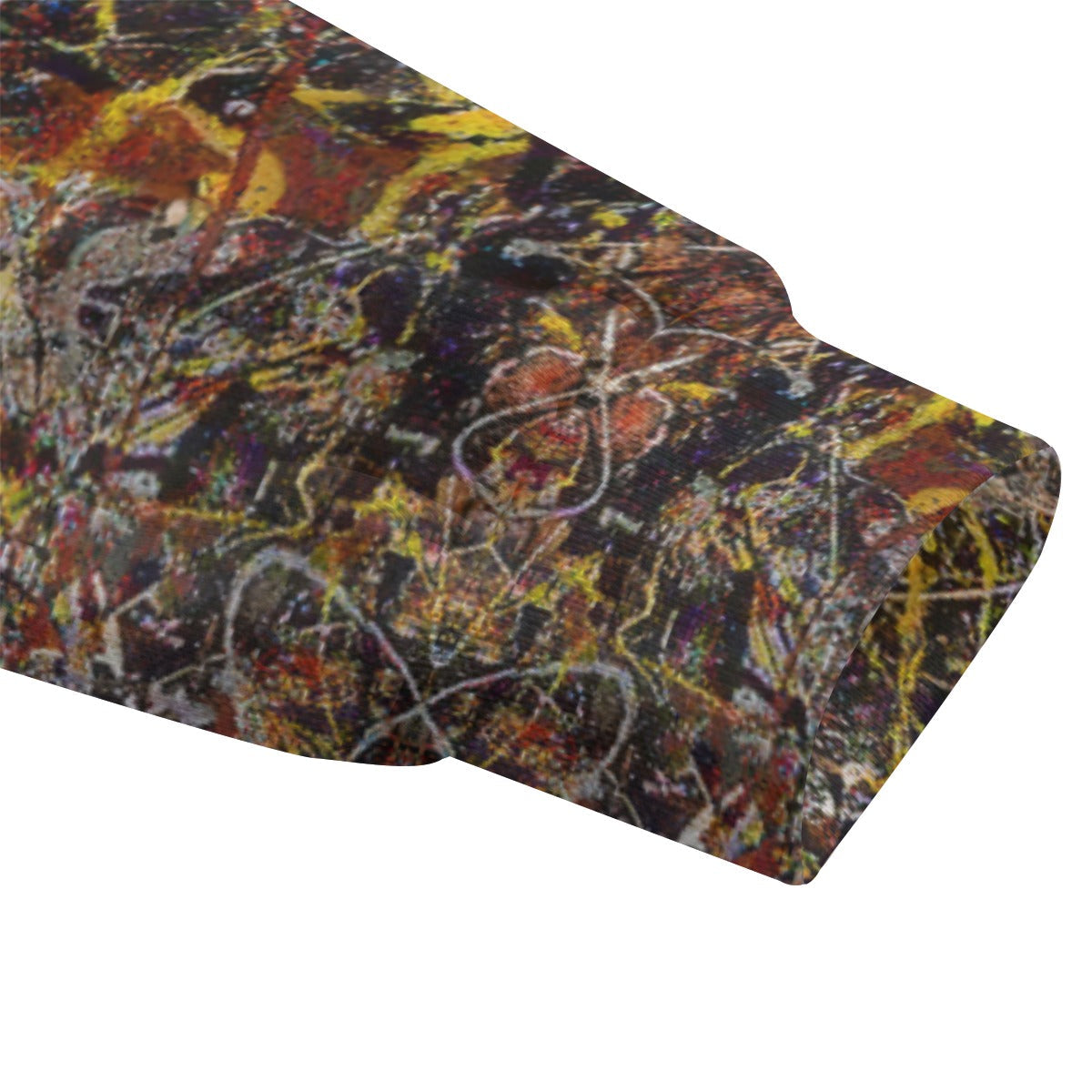 Close-up of premium fleece fabric used in Number 5 by Jackson Pollock Hoodie