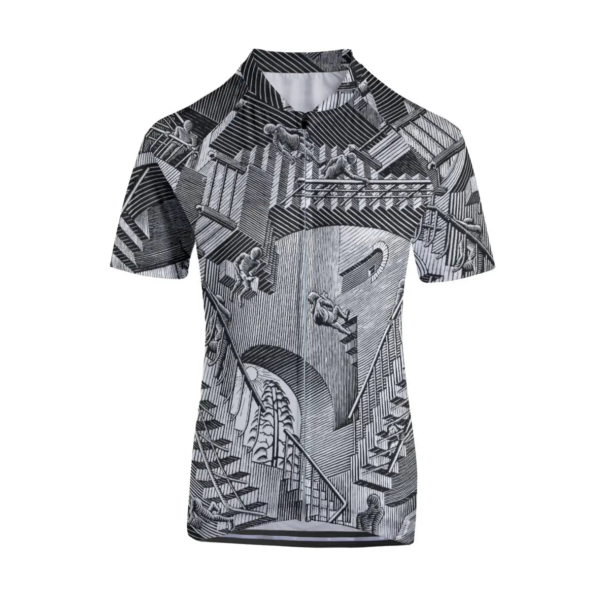 Relativity Optical illusion Women’s Cycling Jersey by M.C. Escher