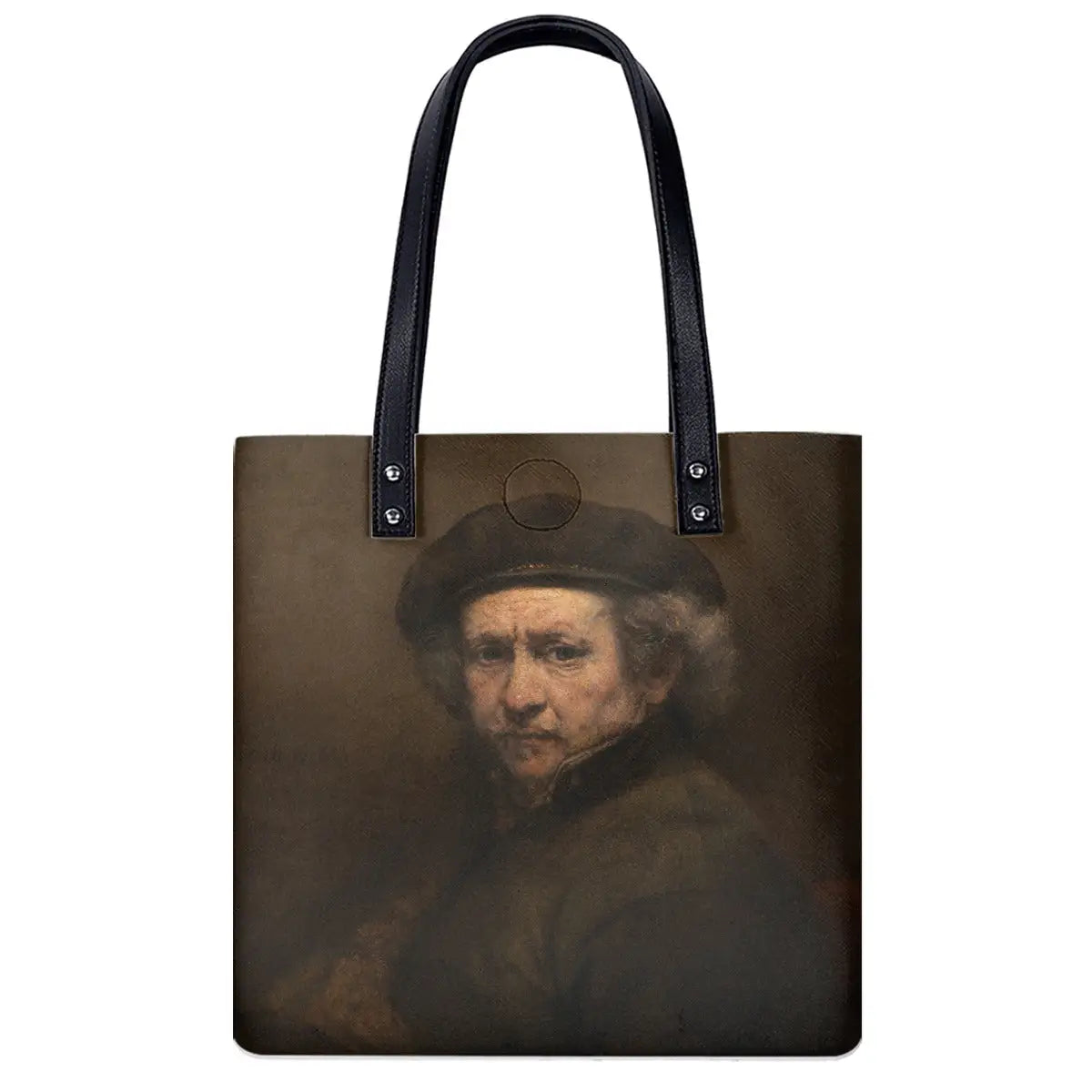 Rembrandt Self-Portrait from 1659 Shoulder Bag in black waterproof material with double-sided art print