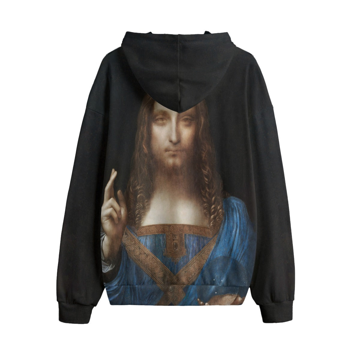 Wearable Renaissance art: Salvator Mundi hoodie