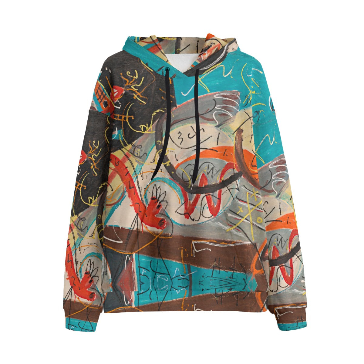 Stenographic Figure by Jackson Pollock Hoodie featuring abstract expressionist artwork on premium fleece