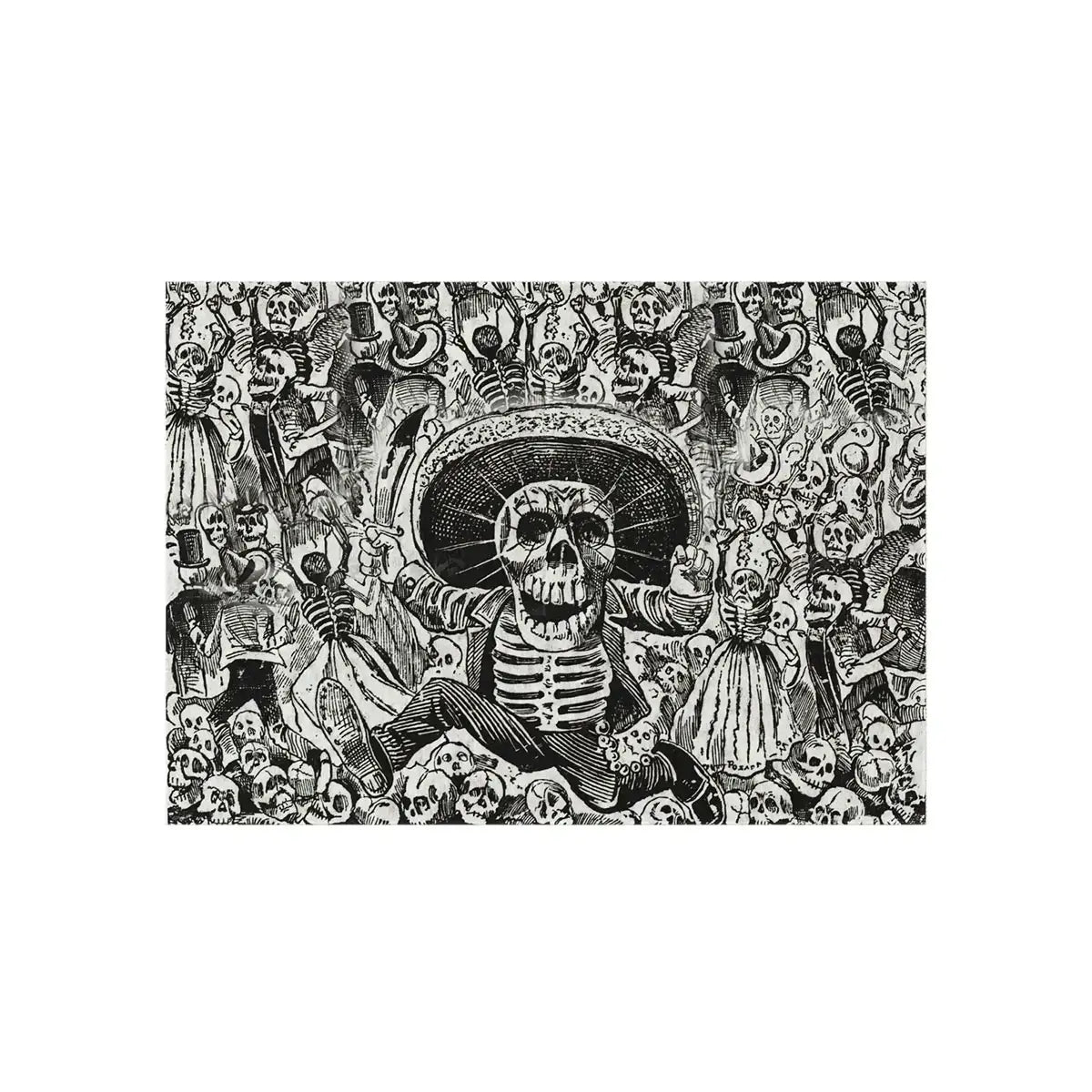 The Calaveras of José Guadalupe Posada Floor Mat