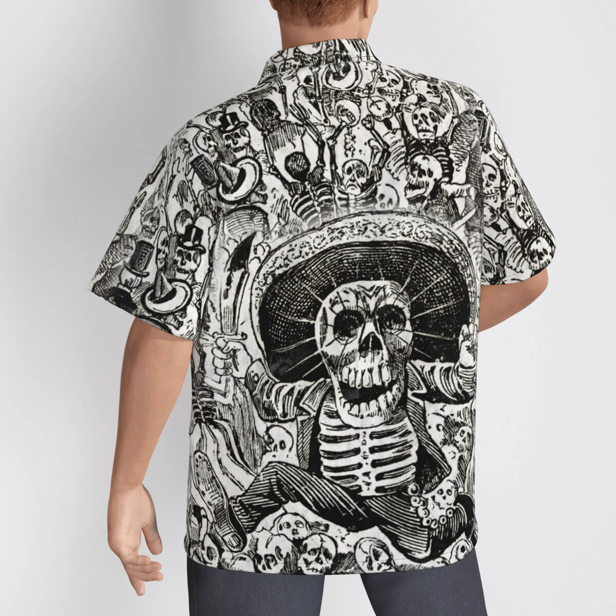 Unique art lover's shirt with José Guadalupe Posada's skeleton art