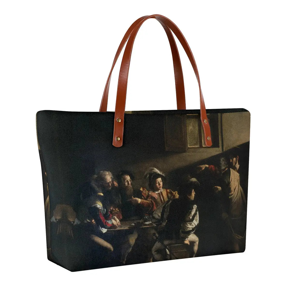 Waterproof diving cloth material of Caravaggio tote bag with black zipper detail