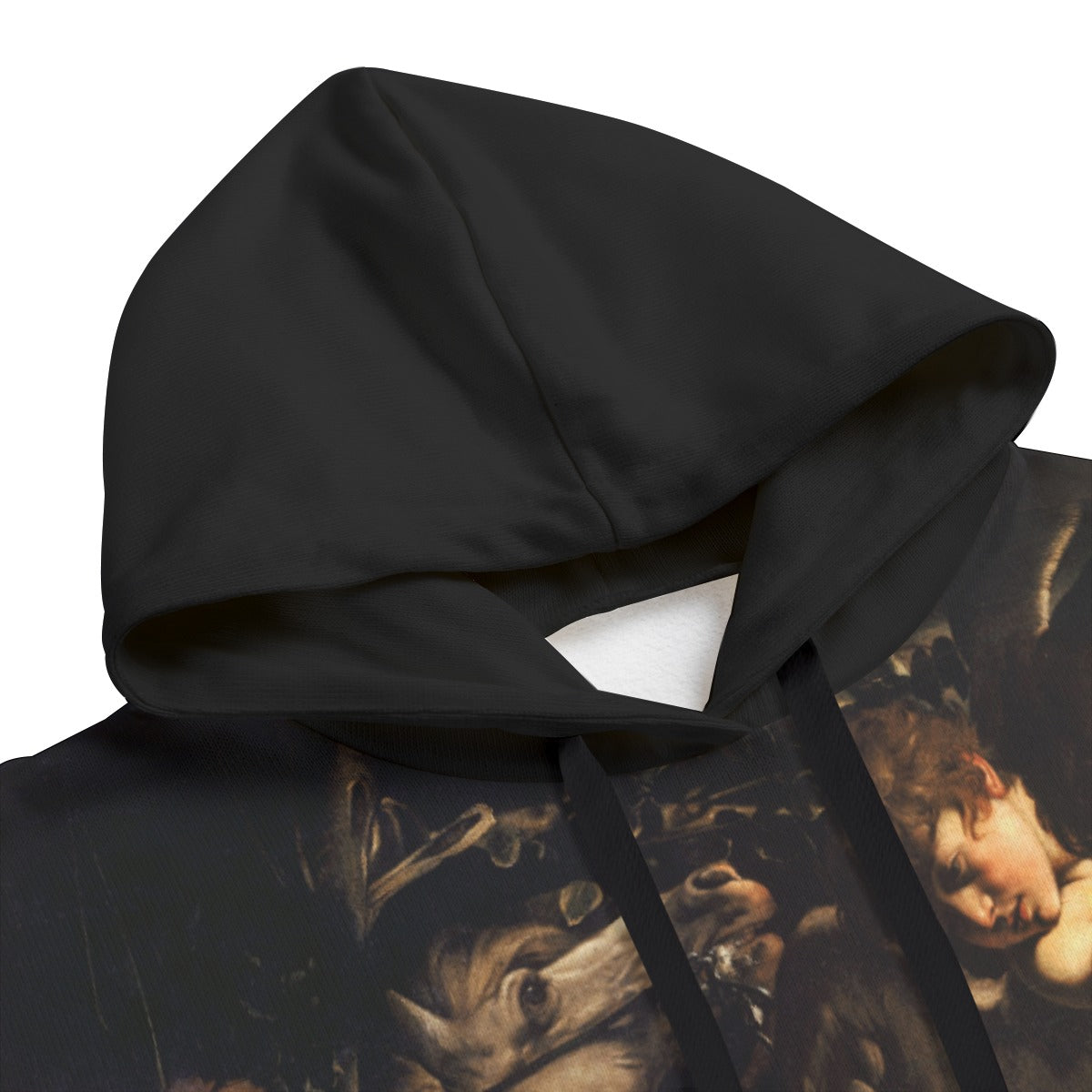 Detailed Caravaggio Art Print on Premium Fleece Hoodie