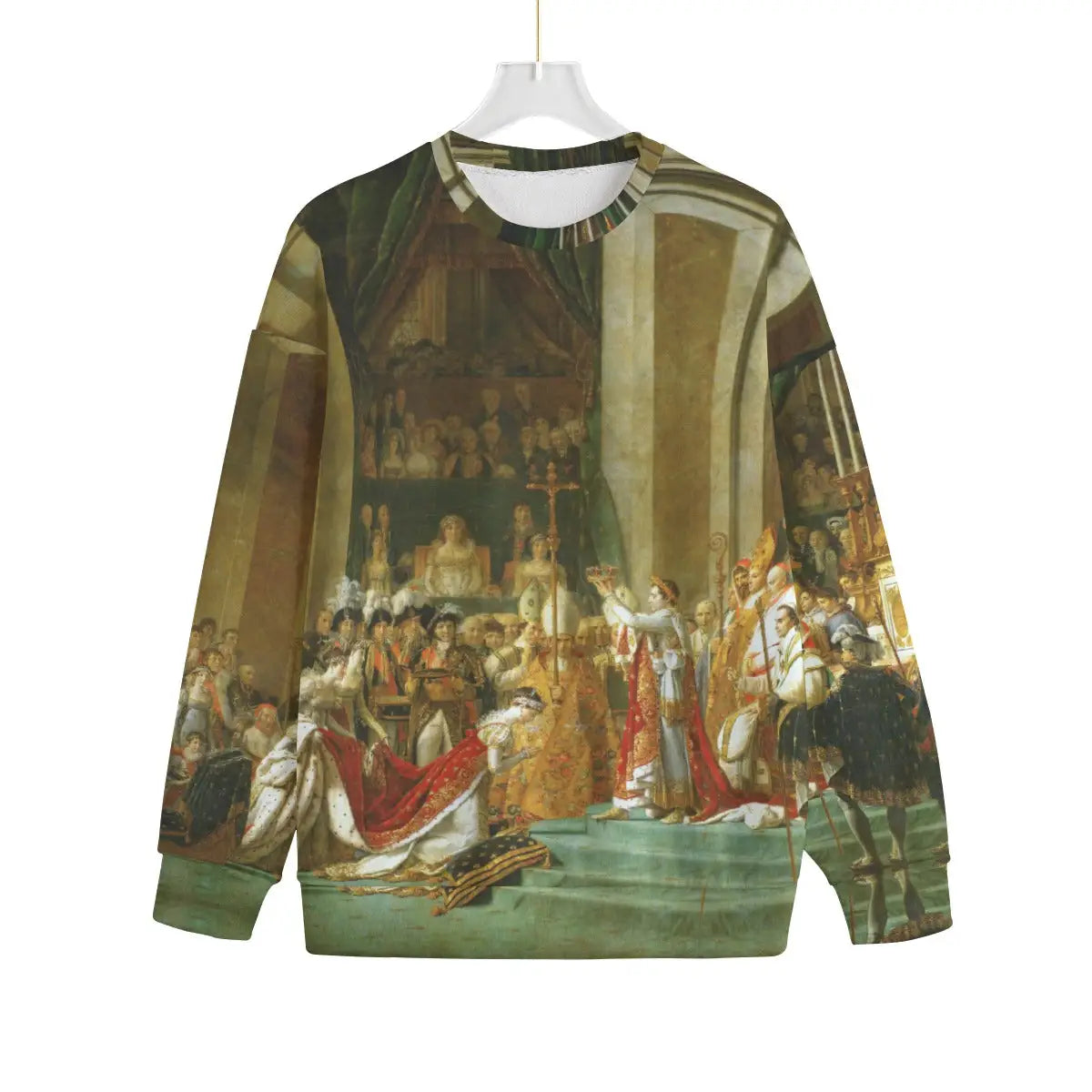 The Coronation of Napoleon by Jacques-Louis David Sweater showing full artwork print