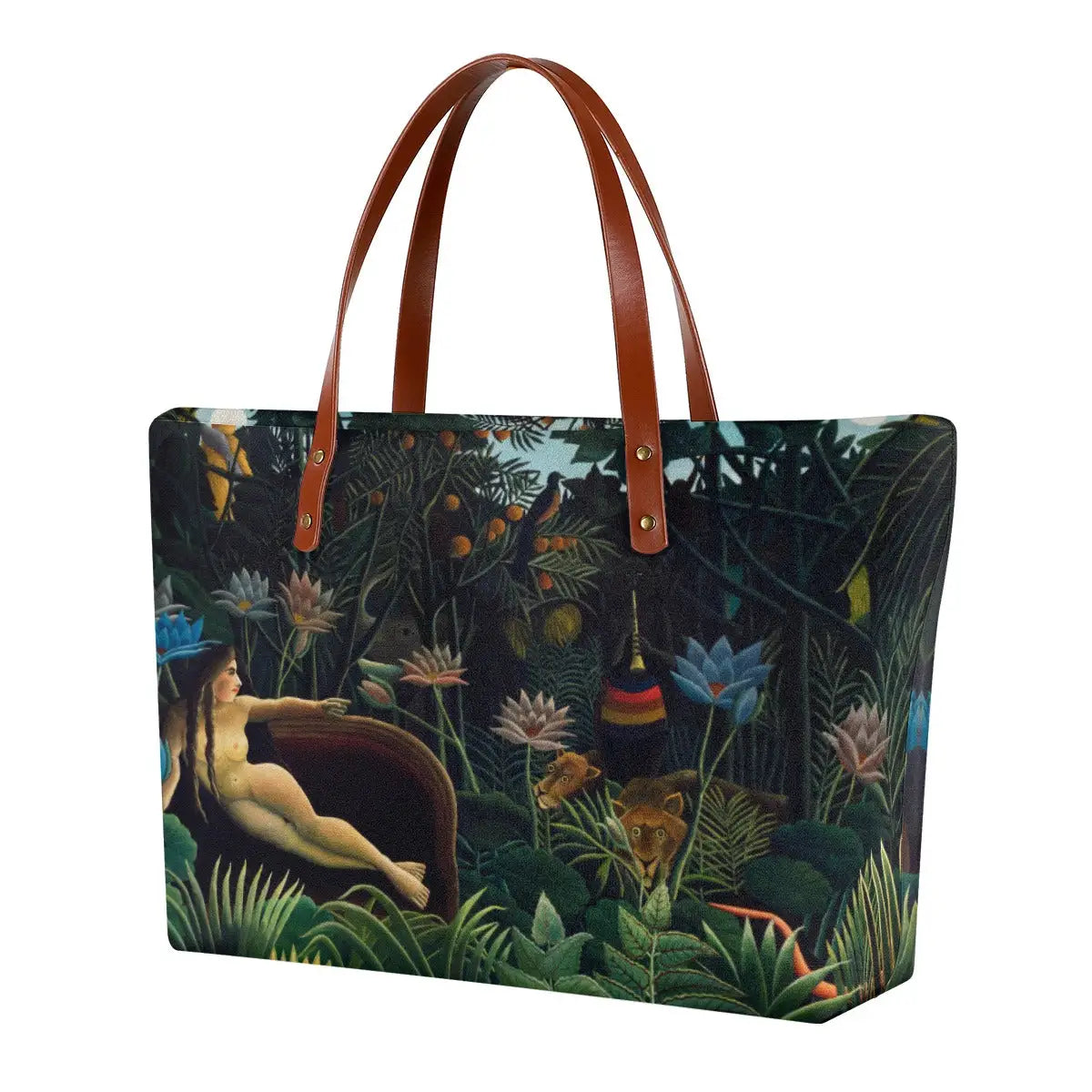 The Dream by Henri Rousseau Tote Bag featuring full jungle painting on waterproof fabric