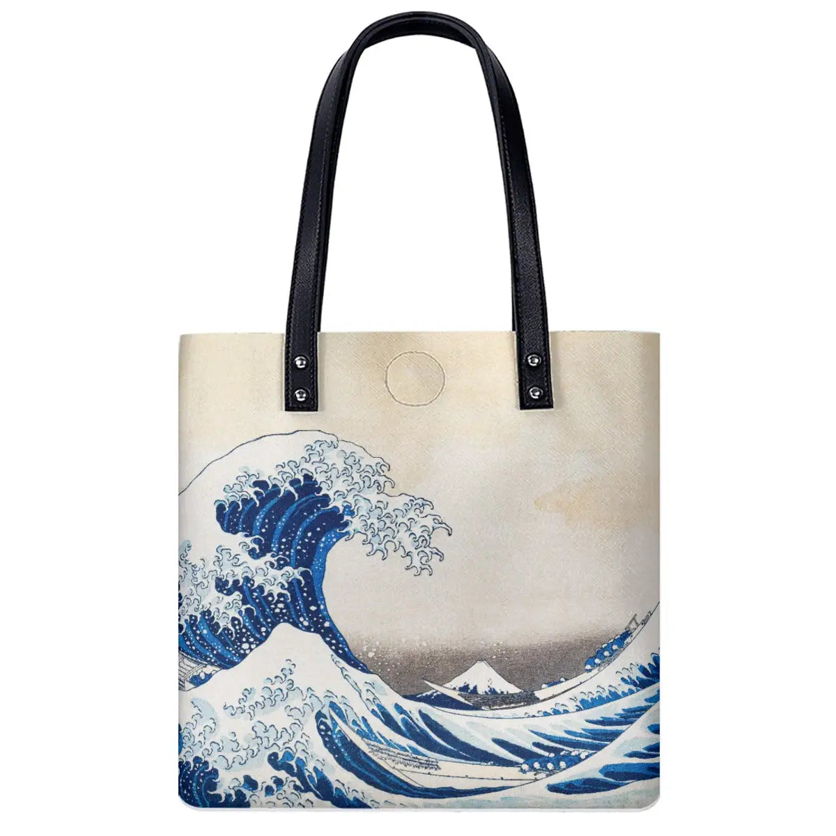 The Great Wave off Kanagawa Shoulder Bag featuring Hokusai's iconic wave print on waterproof material