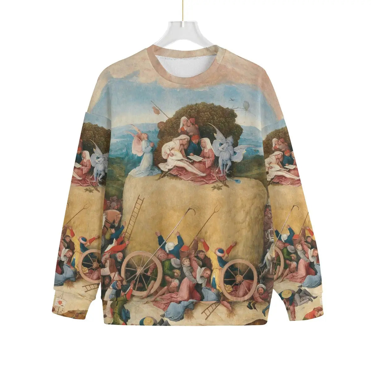 The Haywain Triptych by Hieronymus Bosch Sweater full view showing complete artwork