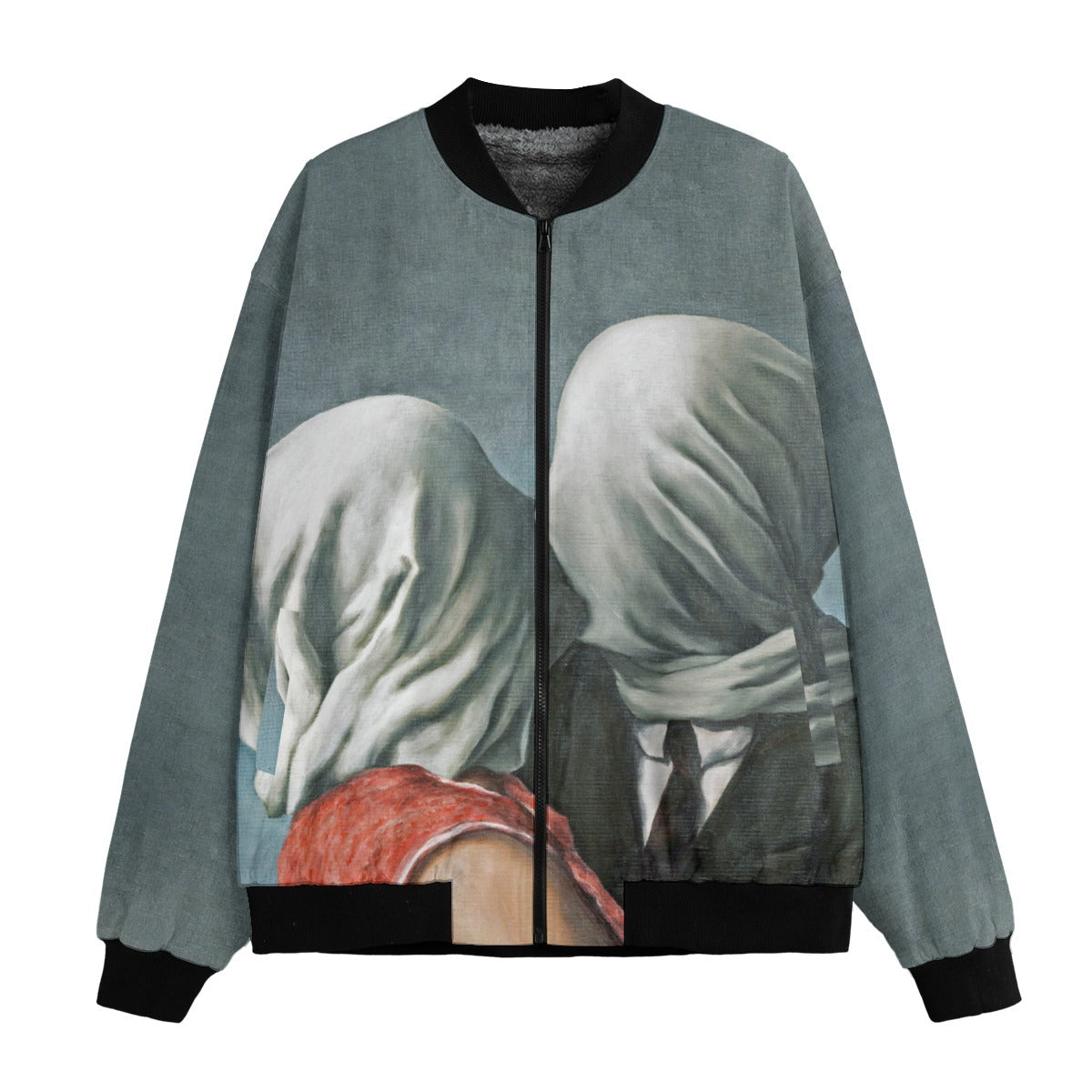 The Lovers by René Magritte Jacket - Artistic bomber jacket featuring surrealist painting