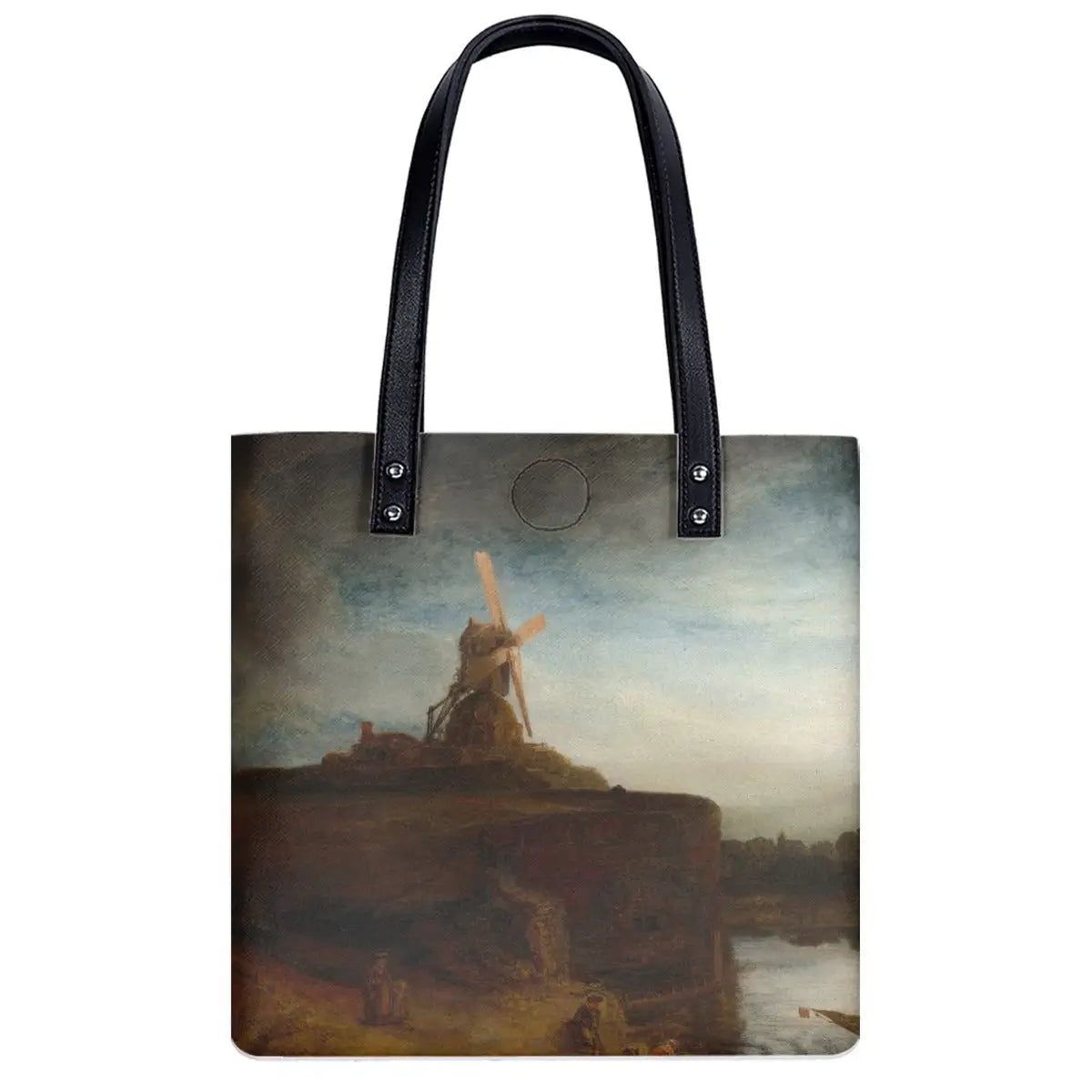 Rembrandt's The Mill painting from National Gallery of Art on premium shoulder bag