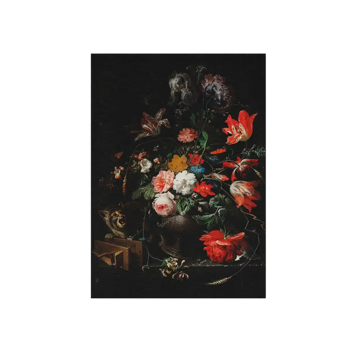 The Overturned Bouquet by Abraham Mignon Floor Mat