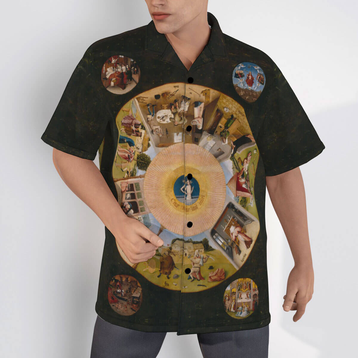 Bosch-inspired casual shirt for medieval art enthusiasts