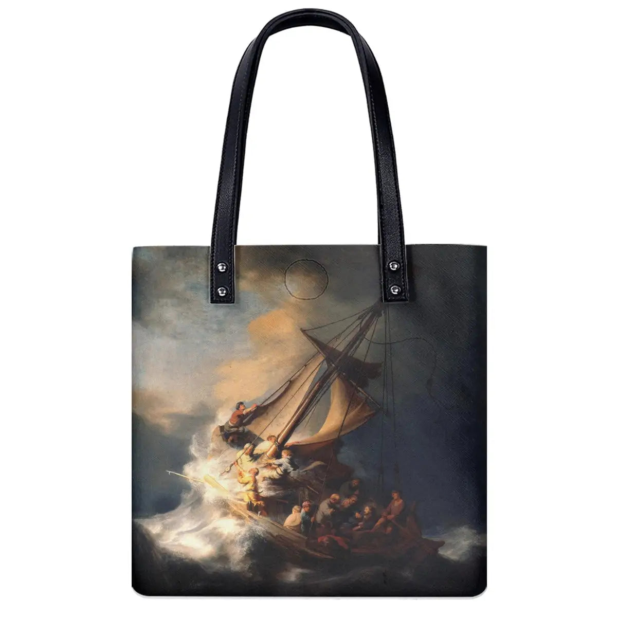 The Storm on the Sea of Galilee Shoulder Bag featuring Rembrandt's masterpiece in waterproof design