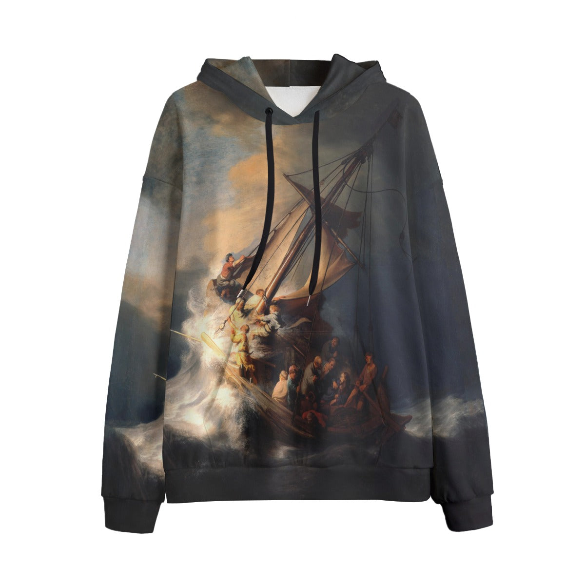 Rembrandt's Storm on the Sea of Galilee hoodie front view