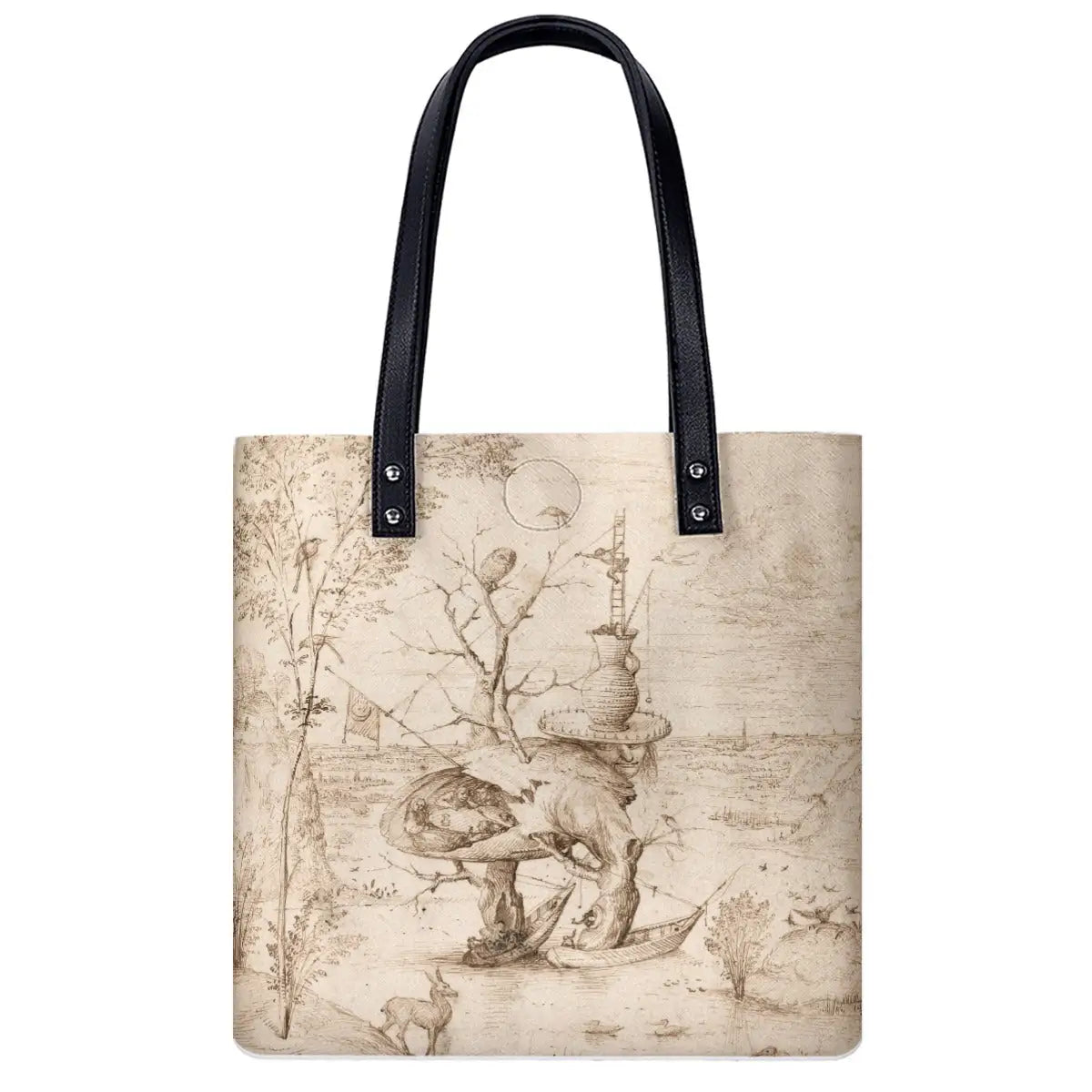 The Tree Man by Hieronymus Bosch Shoulder Bag with double-sided art print and black strap