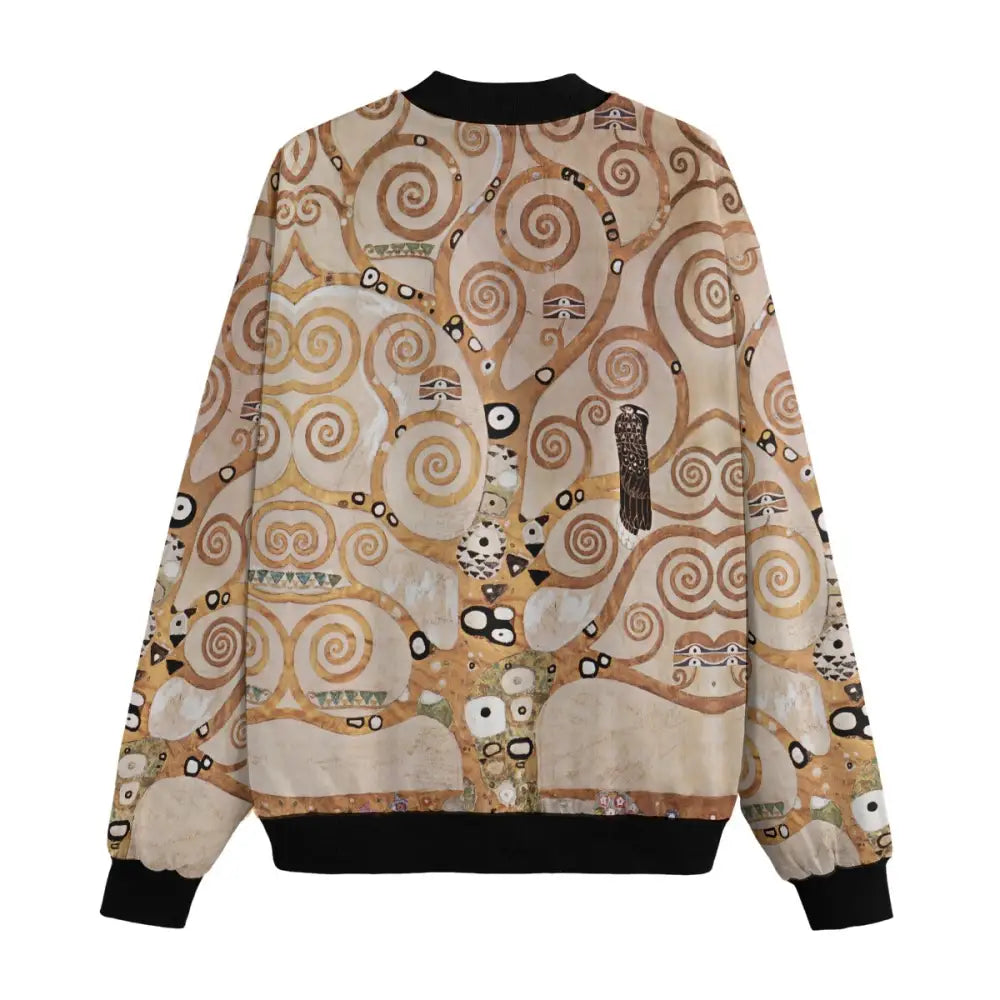 Tree of Life Art Jacket back view showing complete Klimt masterpiece design