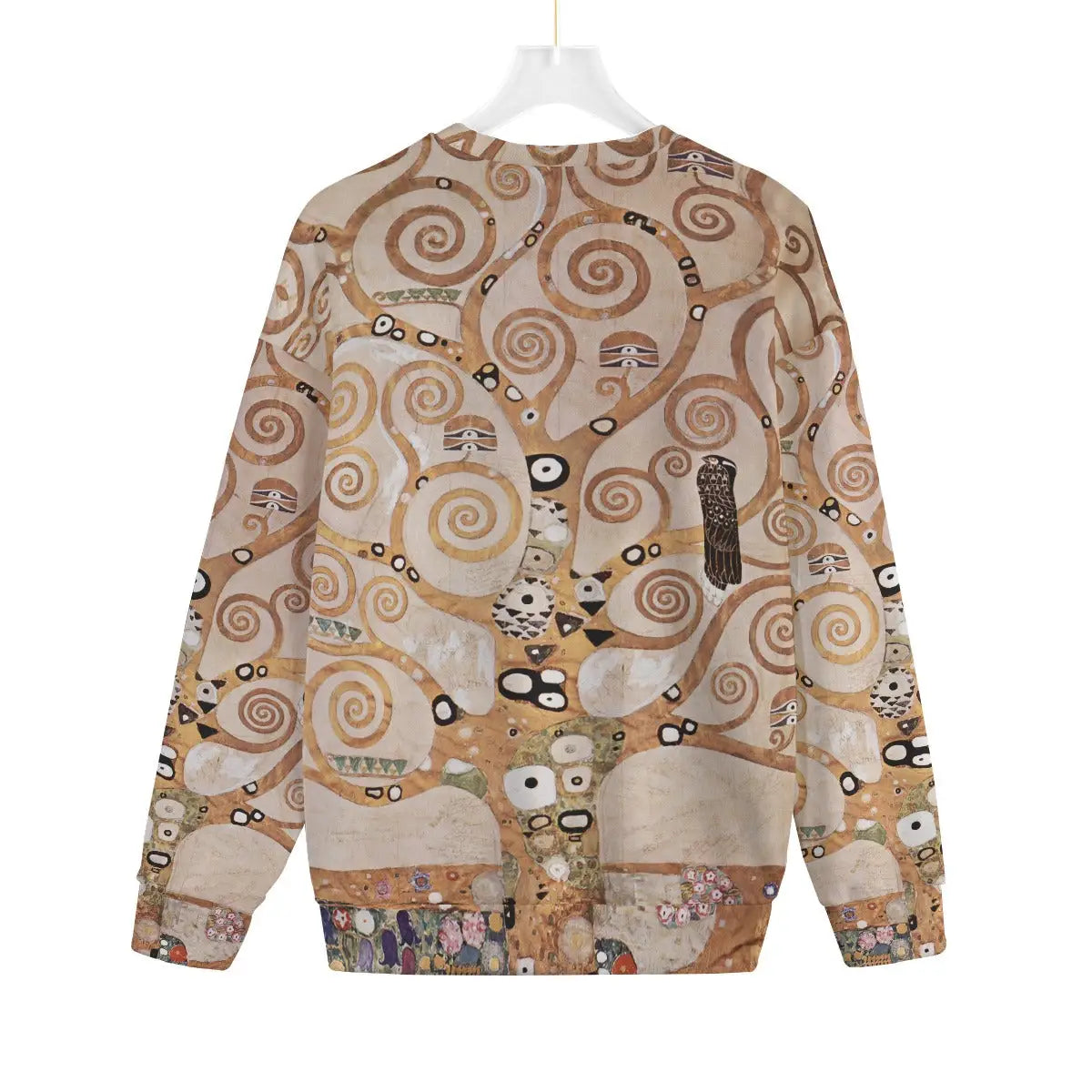 Back view of The Tree of Life by Gustav Klimt Sweater on Hacci Fleece