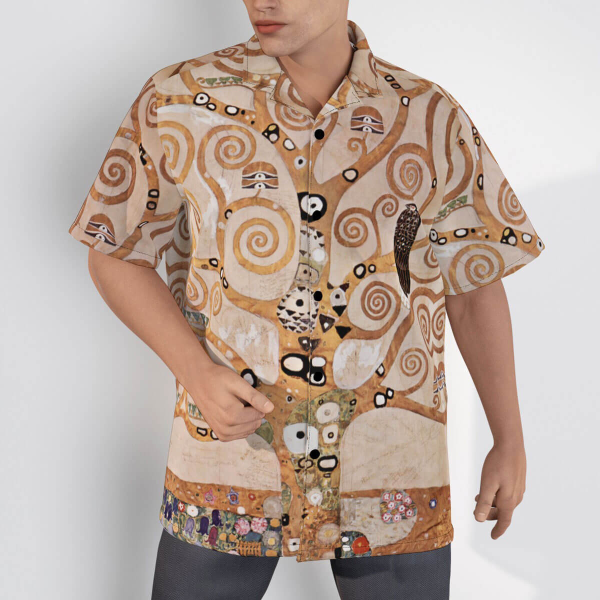 Unique art lover's shirt with Gustav Klimt's Tree of Life artwork