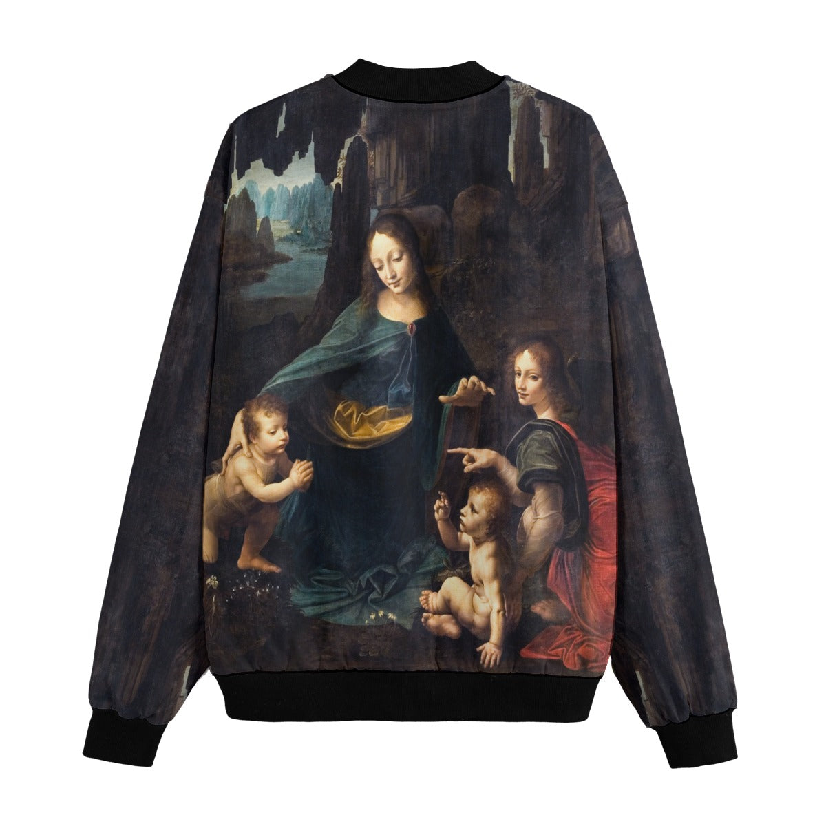 Artistic jacket featuring Madonna and Child by da Vinci