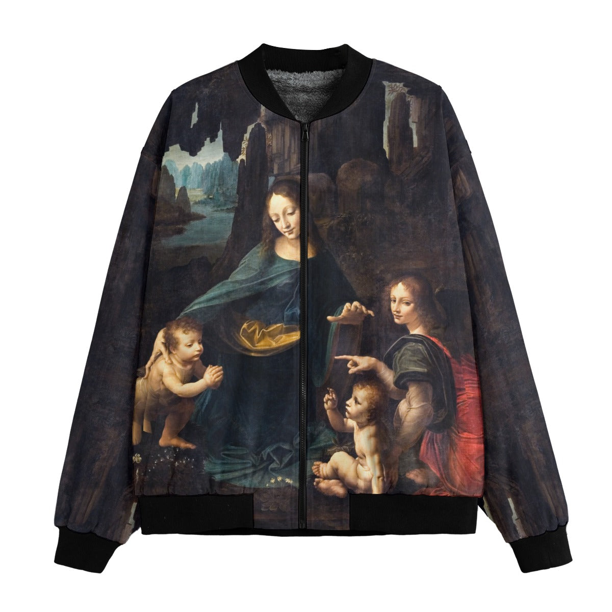 The Virgin of the Rocks by Leonardo da Vinci Jacket front view