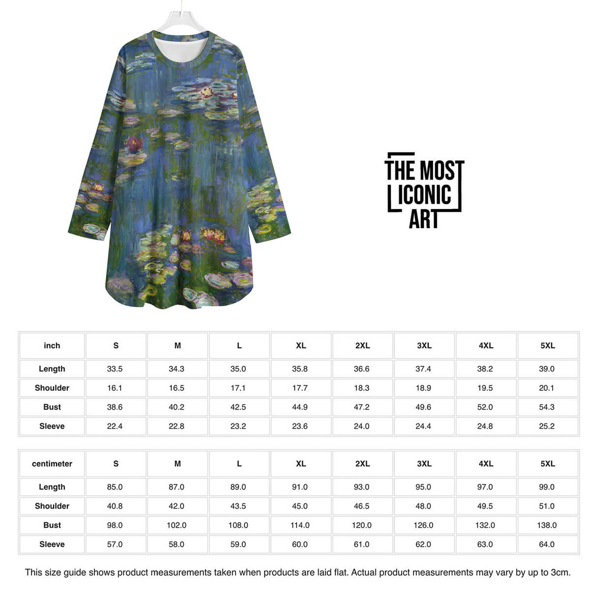 Enchanting Claude Monet inspired cotton dress