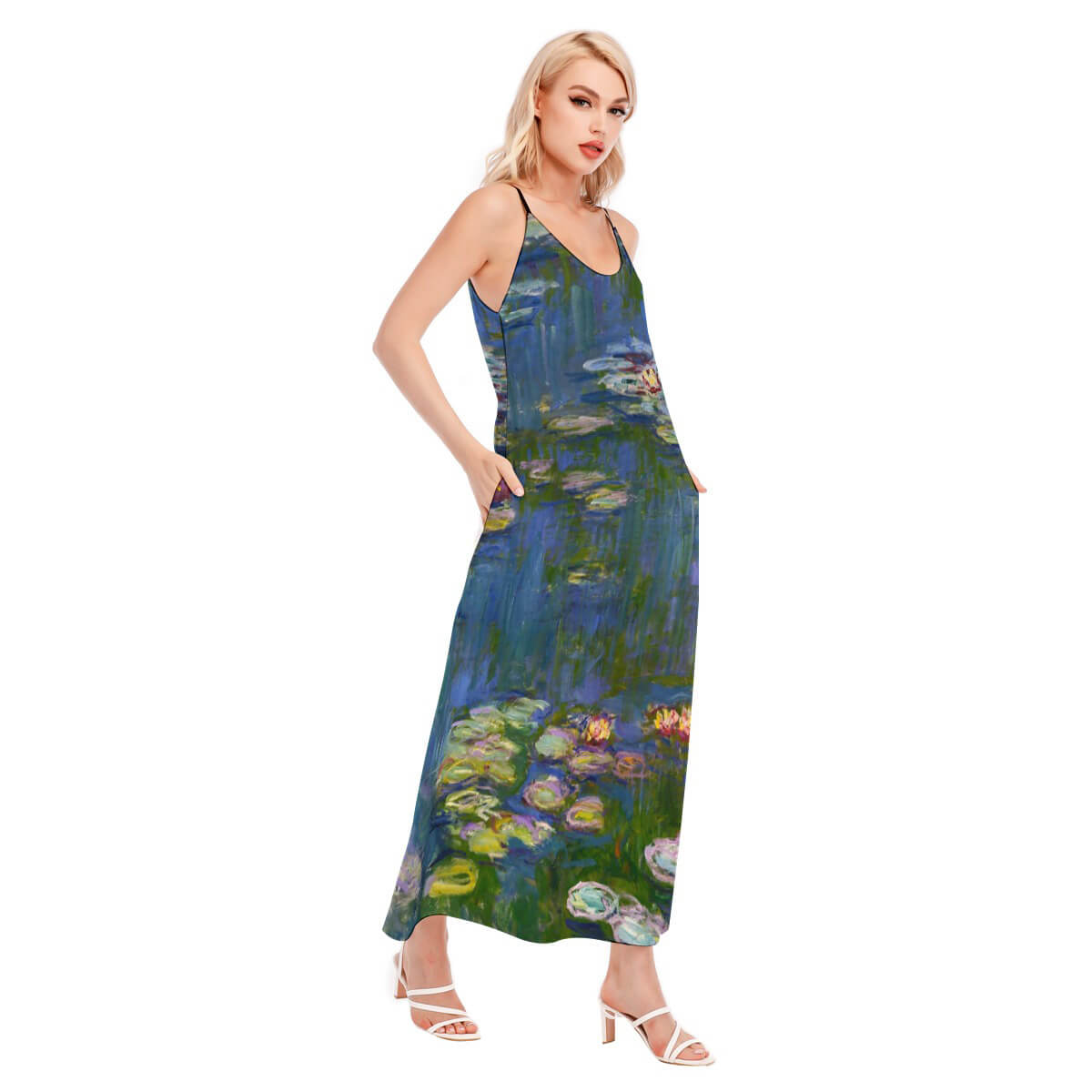 Artistic Floral Sling Dress