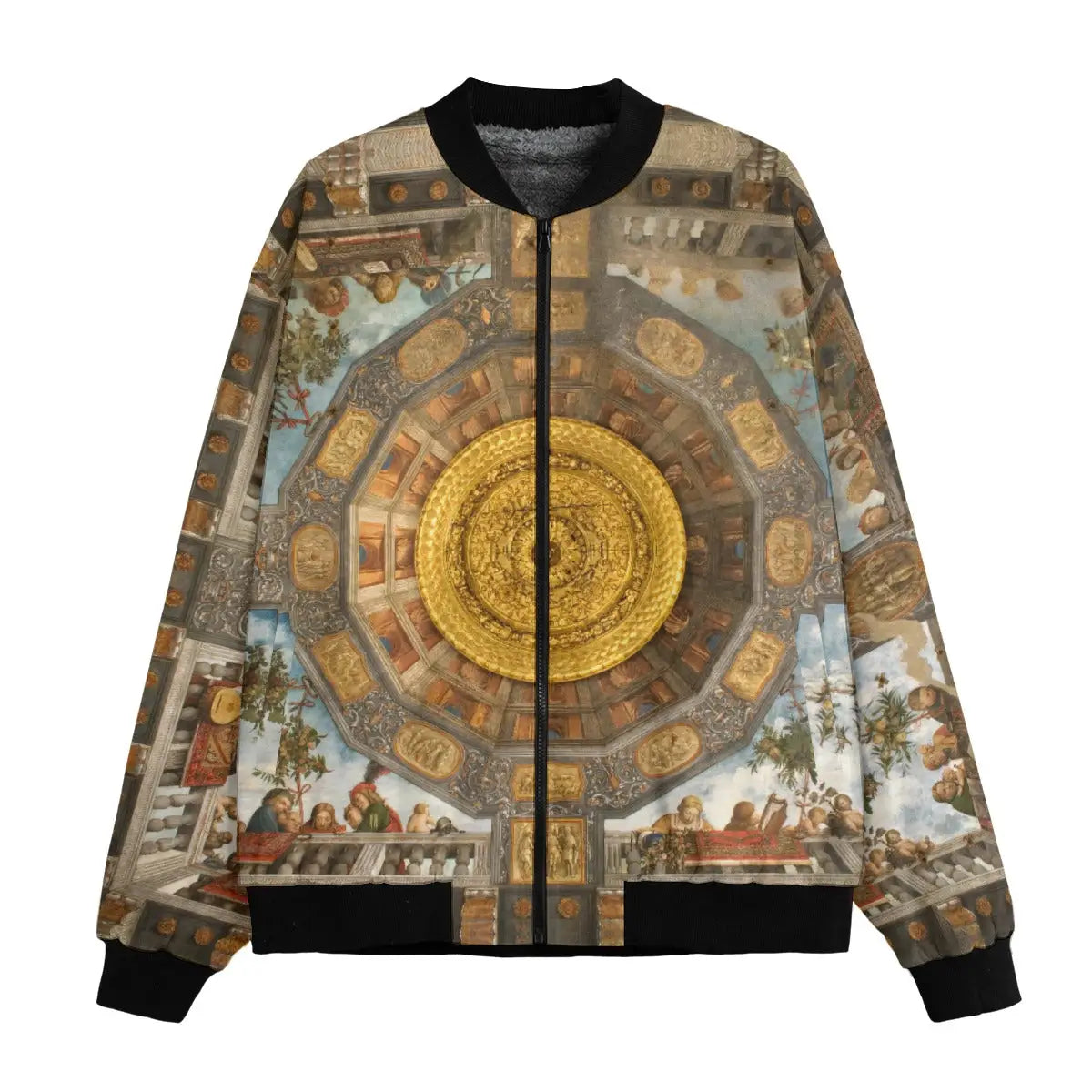 Treasure Room Fresco by Benvenuto Tisi Bomber Jacket featuring Renaissance art, front view