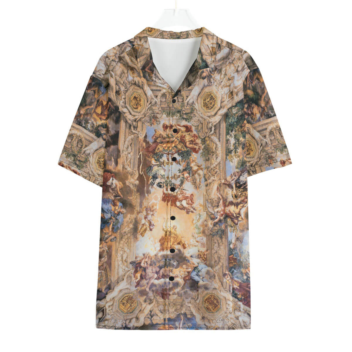 Pietro da Cortona's Divine Providence fresco on vibrant Hawaiian shirt