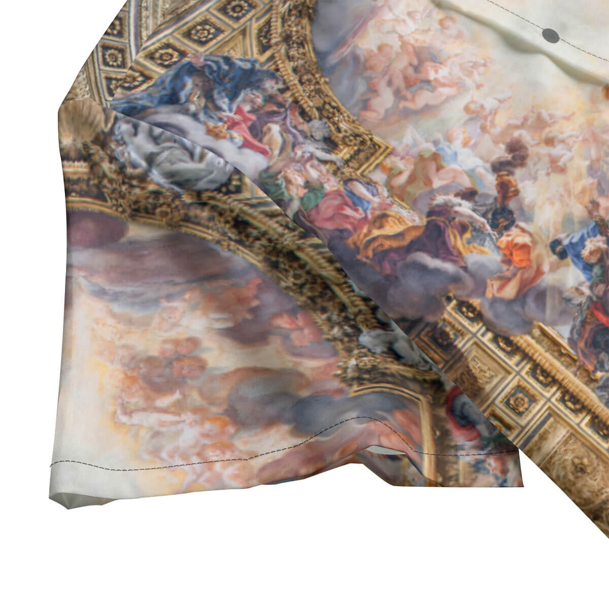 Wearable Gaulli art: Hawaiian shirt with Triumph of Jesus print