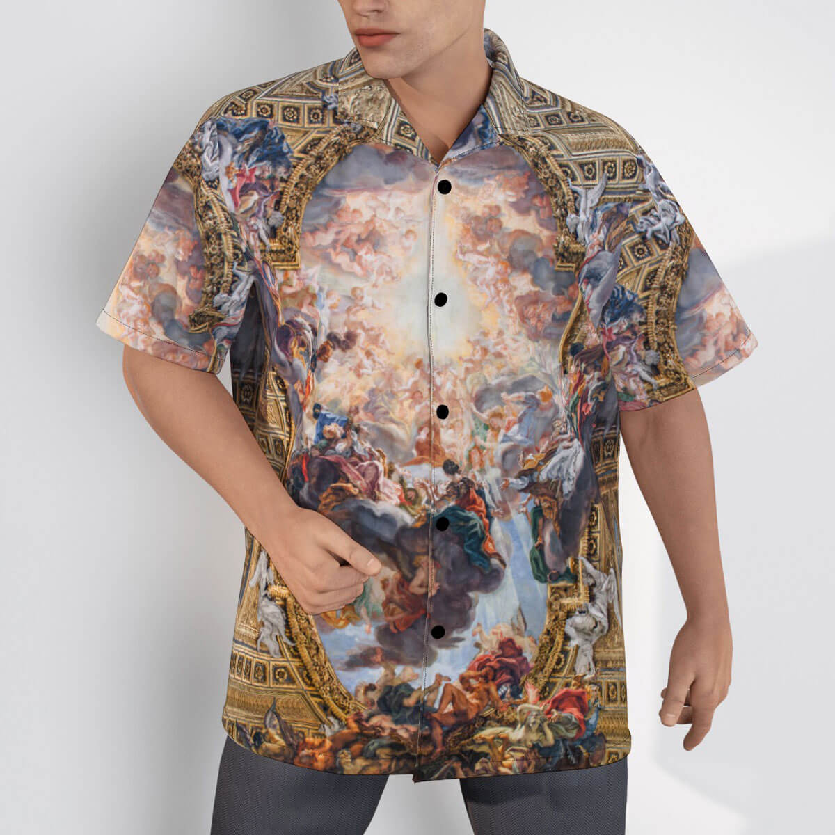 Sacred art meets aloha fashion: Triumph of Jesus Hawaiian shirt