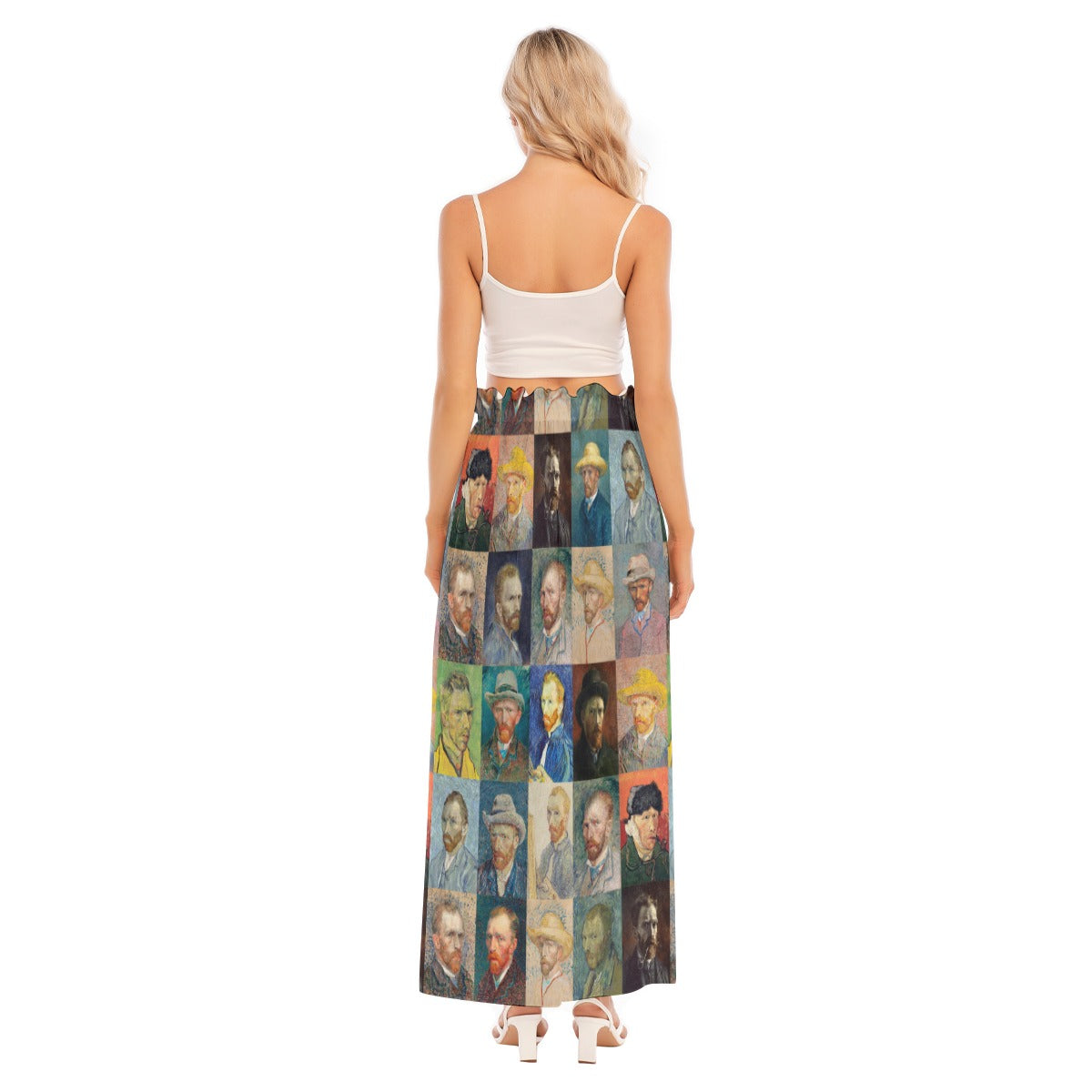 Artistic Self-Portrait Print on Women's Skirt