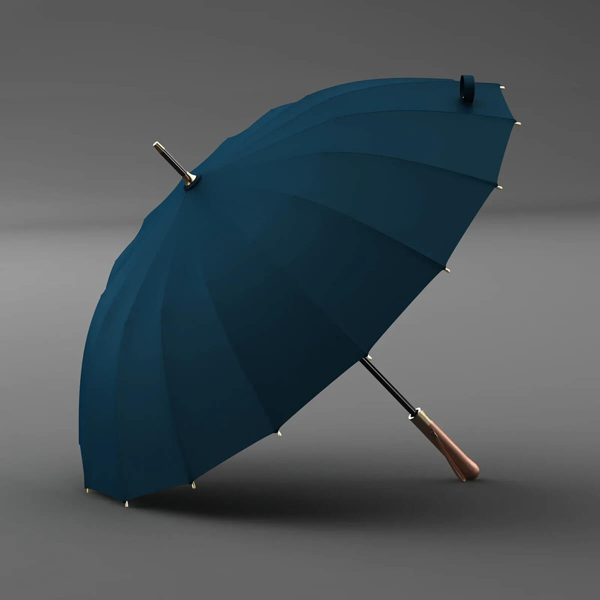 Luxury Rainy Day Navy Umbrella