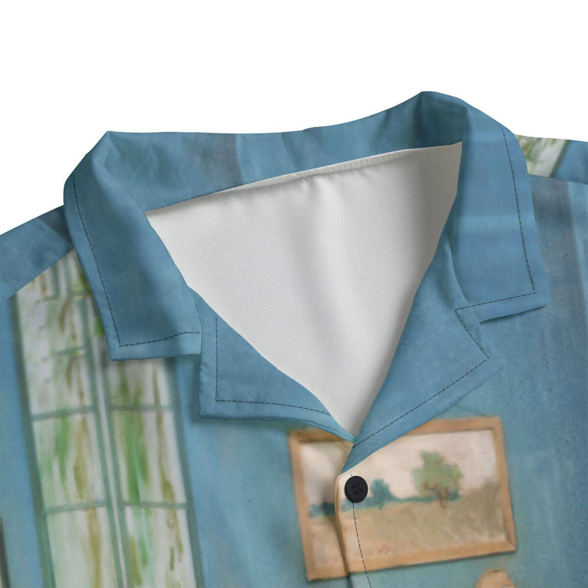 Wearable Van Gogh parody: Hawaiian shirt with birthday-themed famous artworks