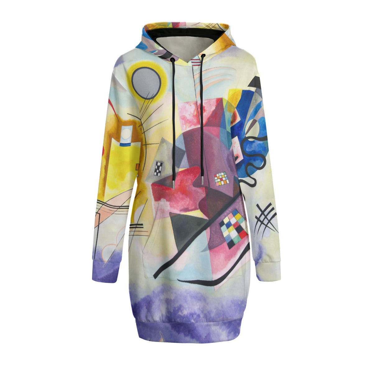 Wassily Kandinsky Yellow-Red-Blue Women's Long Hoodie