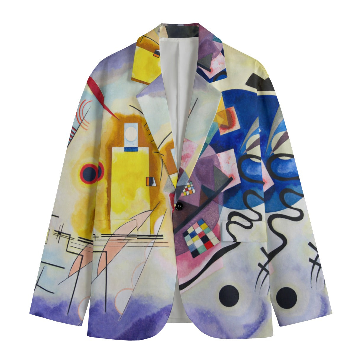 Vibrant Men's Blazer Inspired by Abstract Art