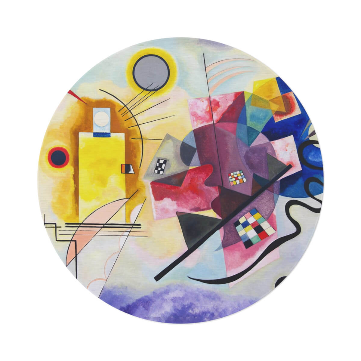 Wassily Kandinsky Yellow-Red-Blue Round Mat