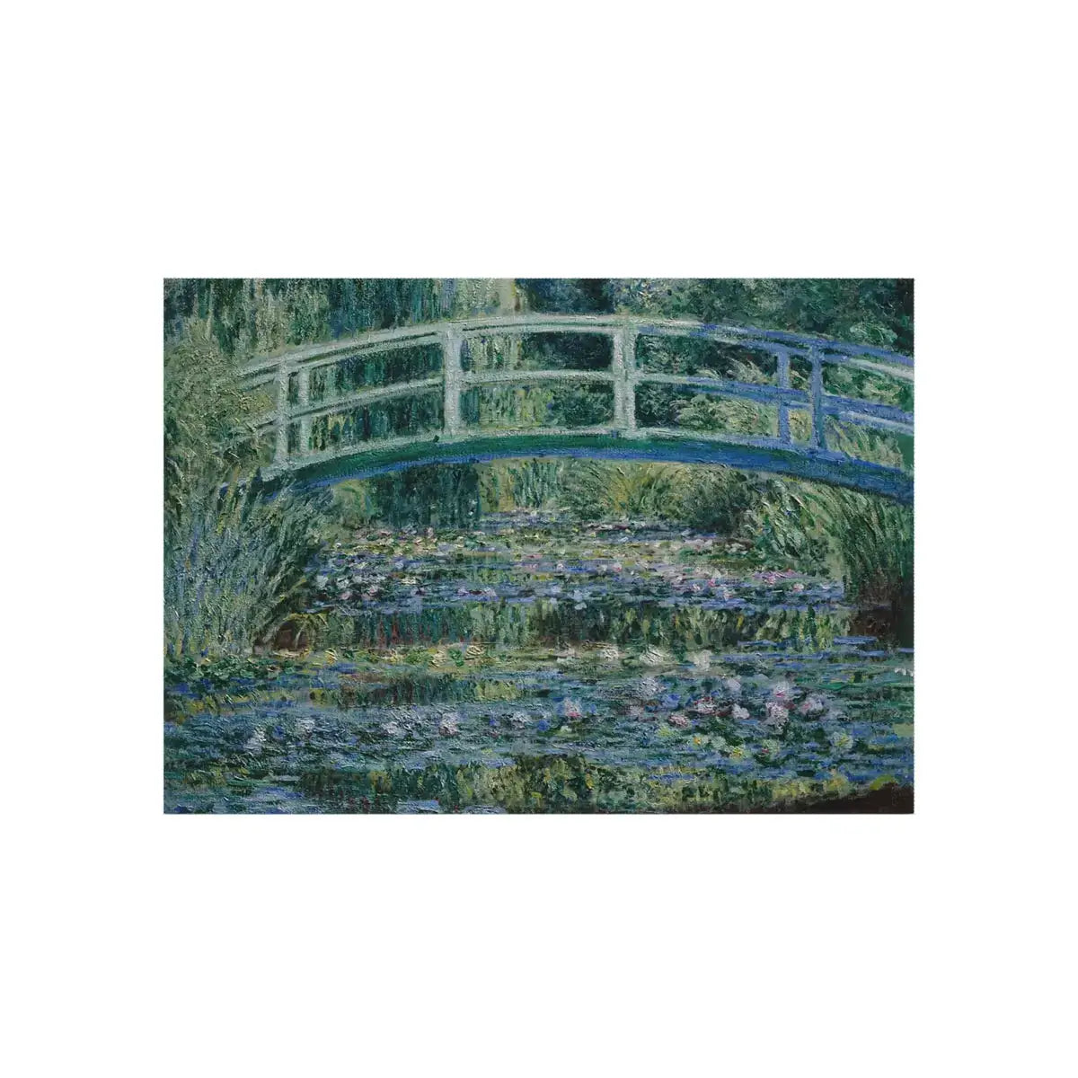 Water Lilies and Japanese Bridge by Claude Monet Floor Mat