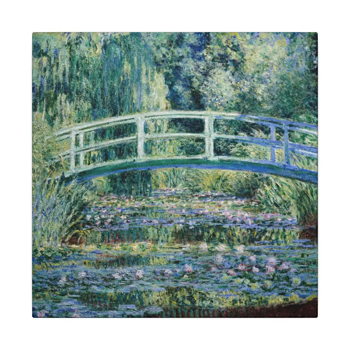 他の方発送×Claude Monet 【arched bridge】 Water Lilies and Japanese Bridge by Monet Canvas Wall Art