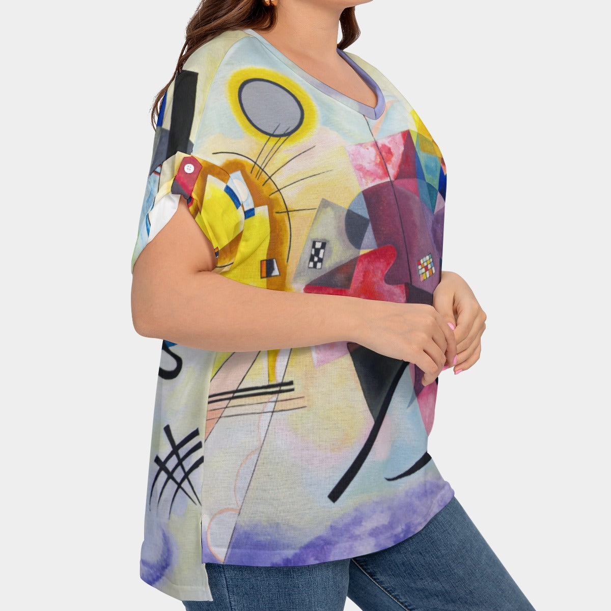 Plus size fashion with artistic flair