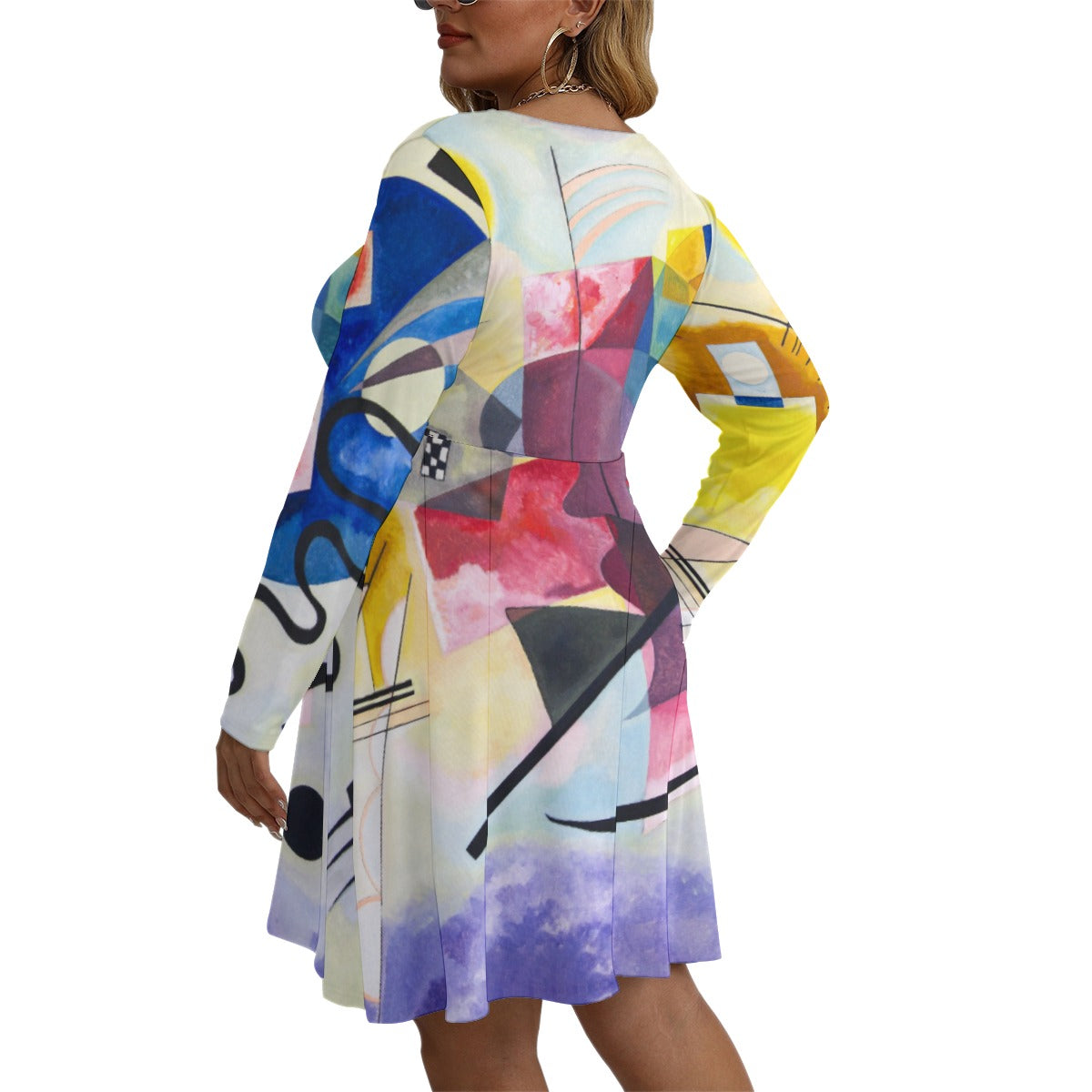 Eye-catching digital print dress for art enthusiasts