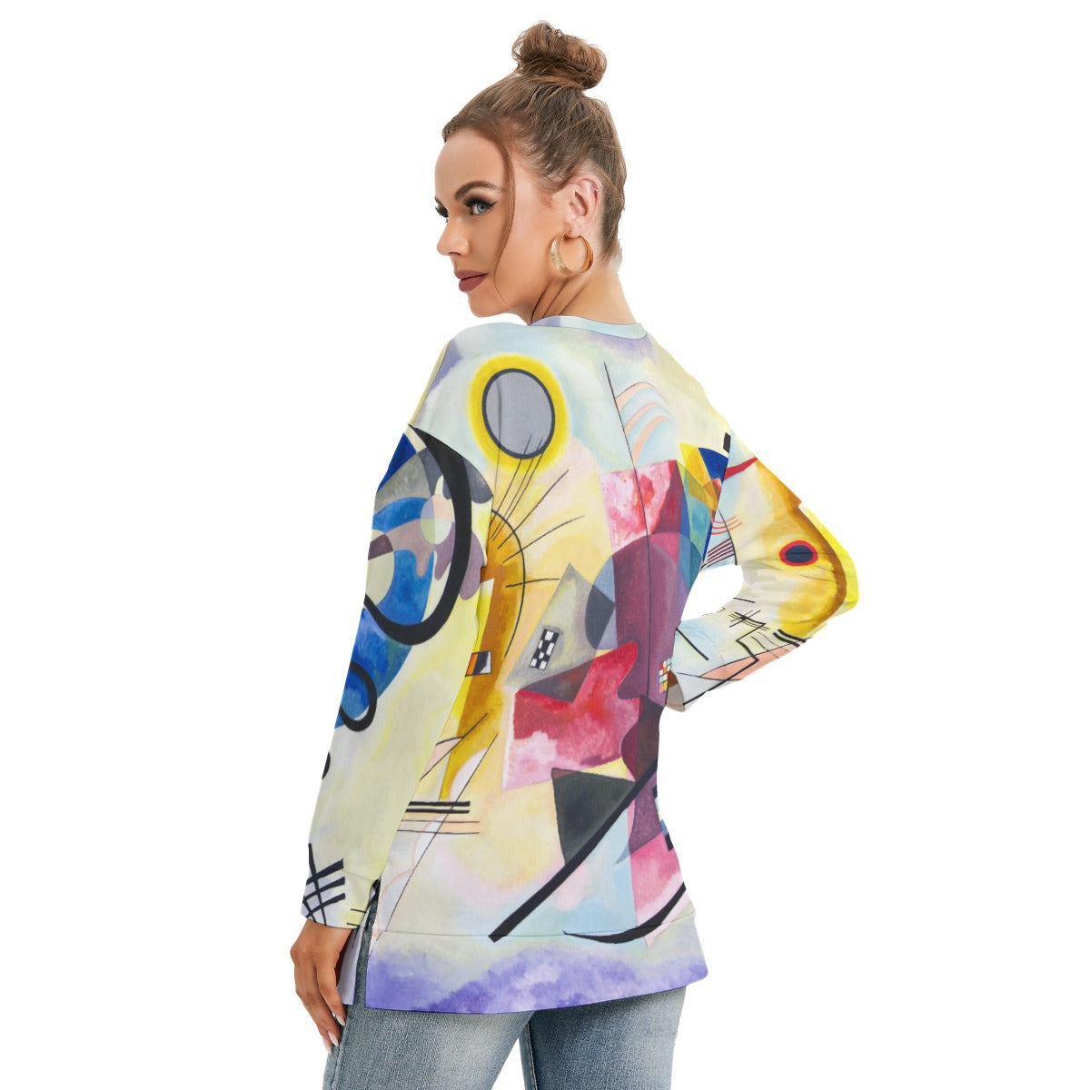 Kandinsky Inspired Graphic Sweatshirt for Women