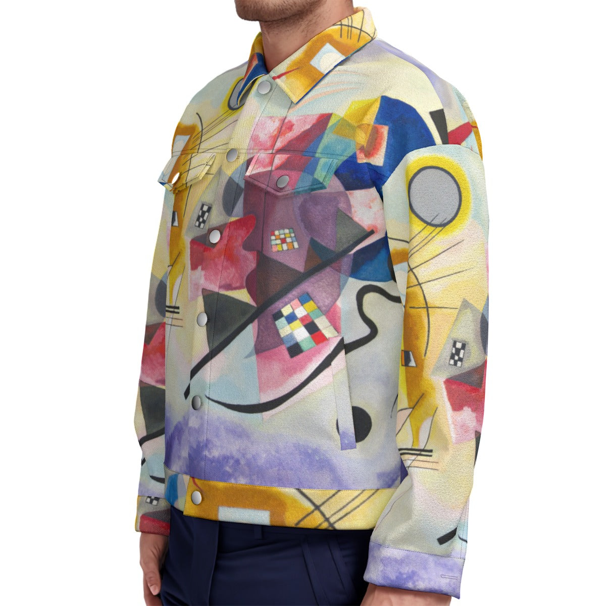 Abstract art jacket inspired by Wassily Kandinsky