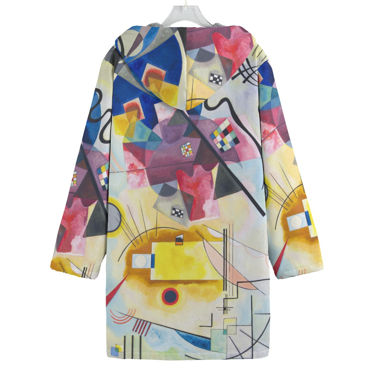 Colorful men's outerwear inspired by Kandinsky